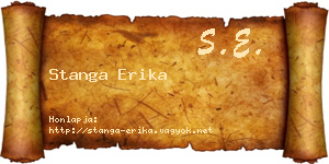 Stanga Erika névjegykártya