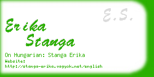 erika stanga business card